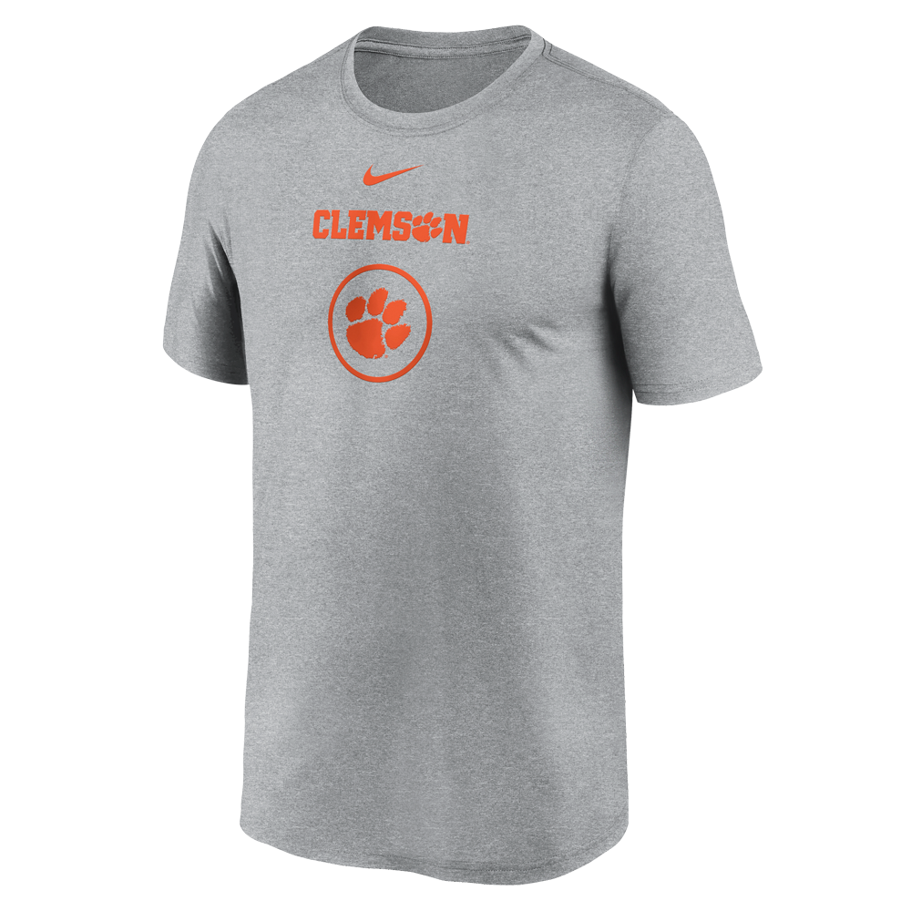 Clemson Nike Dri-FIT Practice Tee - MD GREY