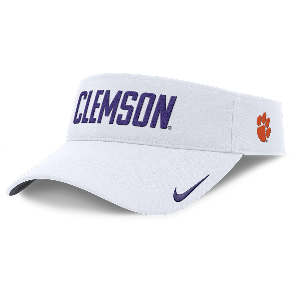 Clemson Nike Dri-FIT Practice Visor - WHITE