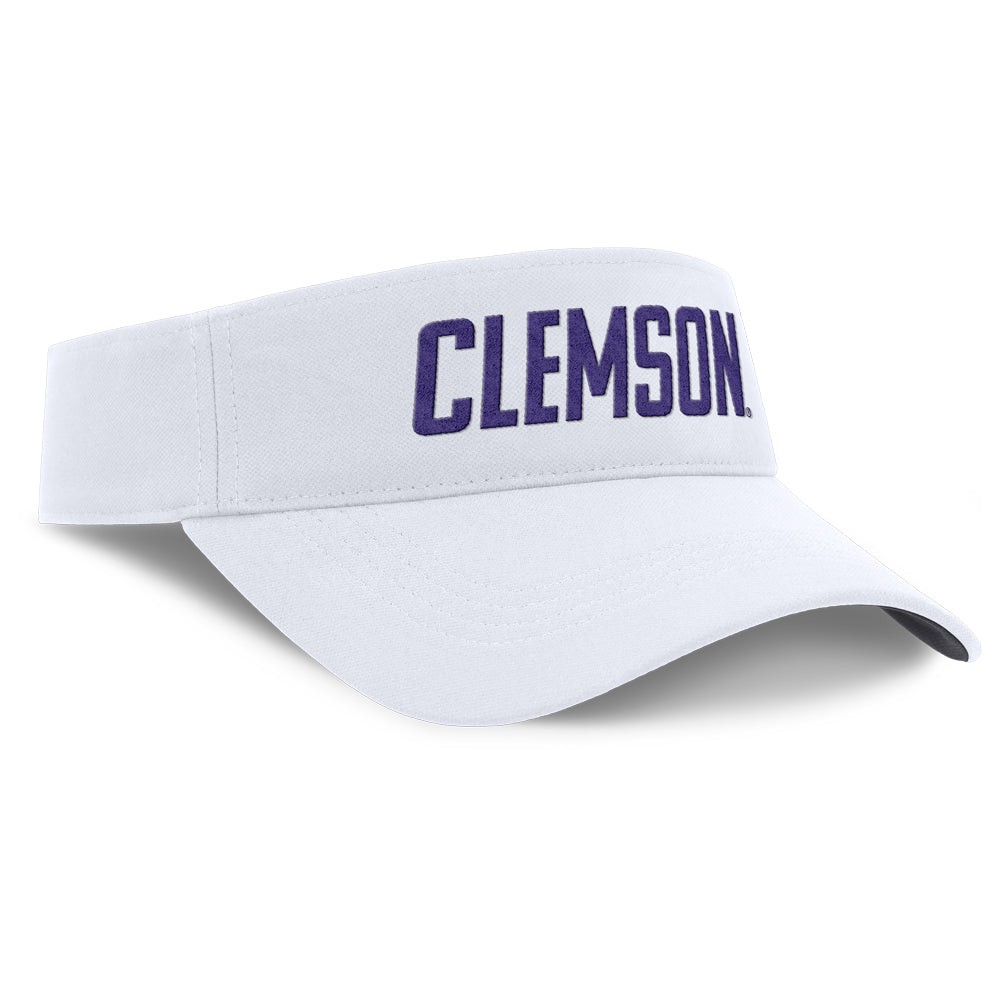 Clemson Nike Dri-FIT Practice Visor - WHITE