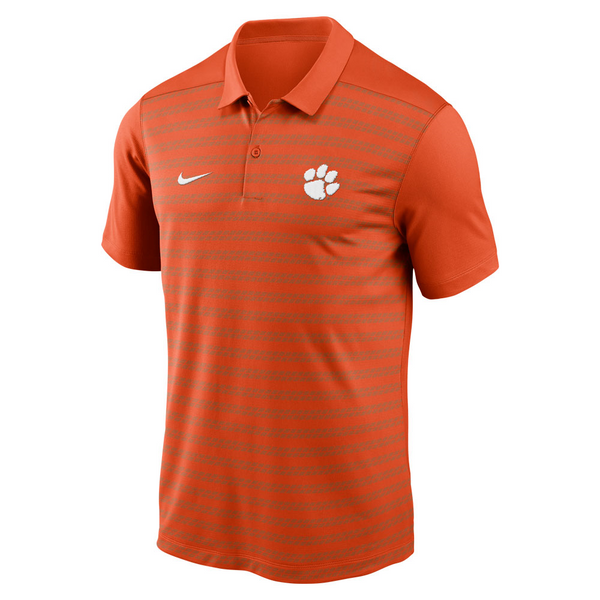 Clemson Nike Dri-FIT Shadow Stripe Polo - ORANGE