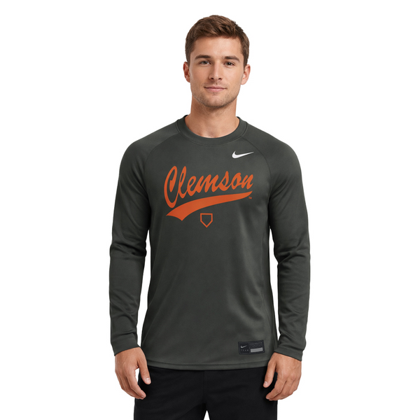 Clemson Nike Dugout Gametime Pullover - DK GREY