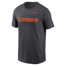 Clemson Nike Essential Wordmark Tee - DK GREY