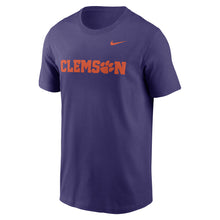 Clemson Nike Essential Wordmark Tee - PURPLE