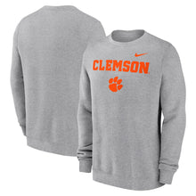 Clemson Nike Fleece Primary Stack Crew