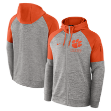 Clemson Nike Full-Zip Fitness Hoodie - MD GREY