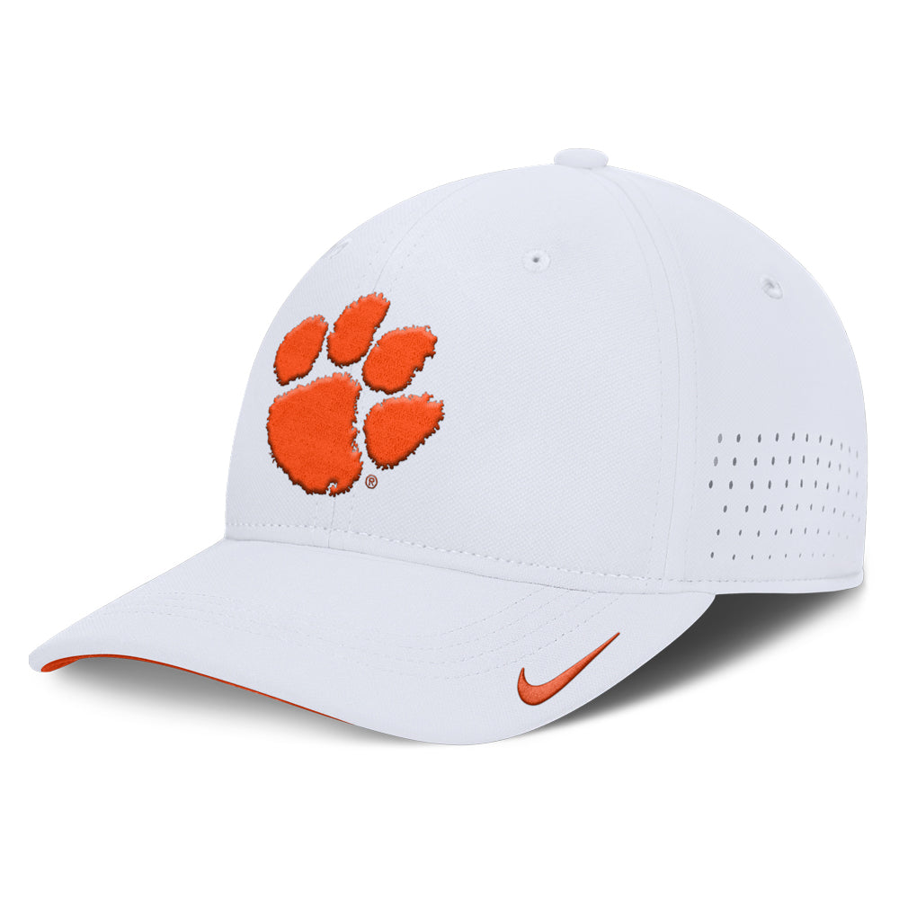 Clemson Nike Gameday Aerobill Coaches Cap - WHITE