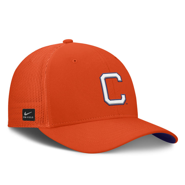 Clemson Nike Gameday Block C SwooshFlex Trucker Hat - ORANGE