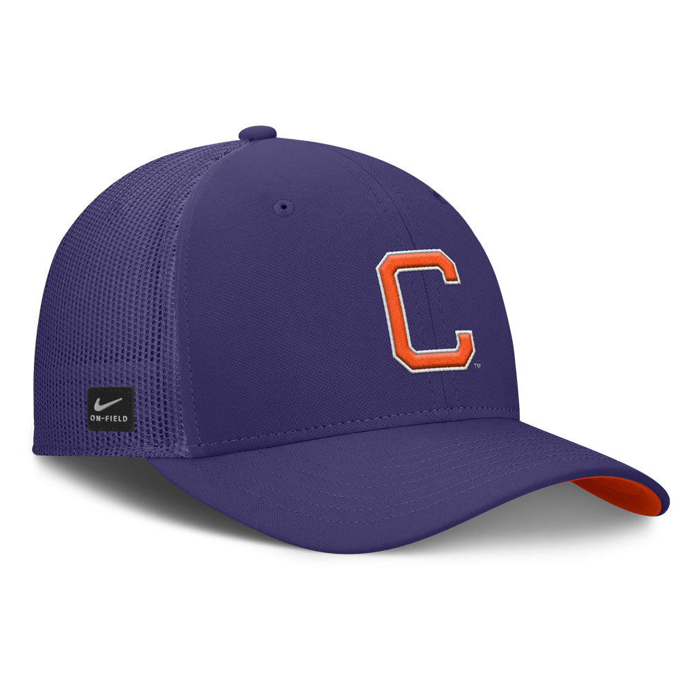 Clemson Nike Gameday Block C SwooshFlex Trucker Hat