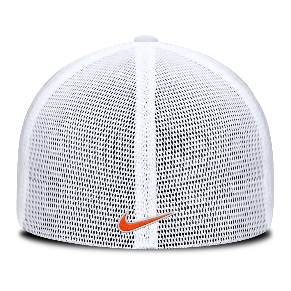 Clemson Nike Gameday Block C SwooshFlex Trucker Hat - WHITE