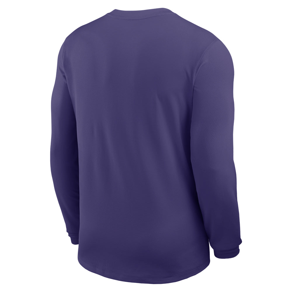 Clemson Nike Gameday Coaches Long Sleeve Top - PURPLE