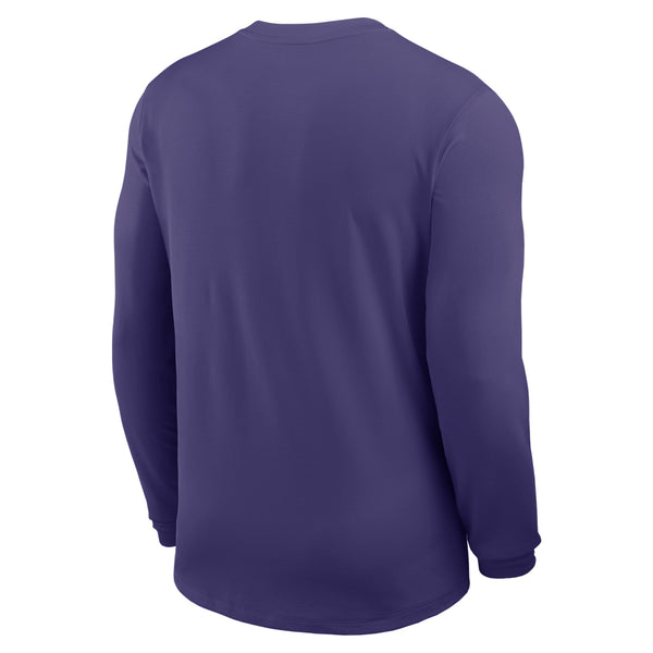 Clemson Nike Gameday Coaches Long Sleeve Top - PURPLE