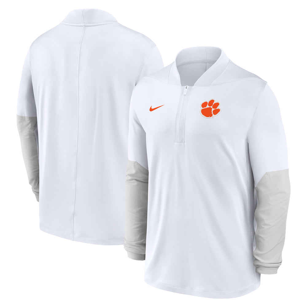 Clemson Nike Gameday Dri-FIT Half-Zip Top - WHITE