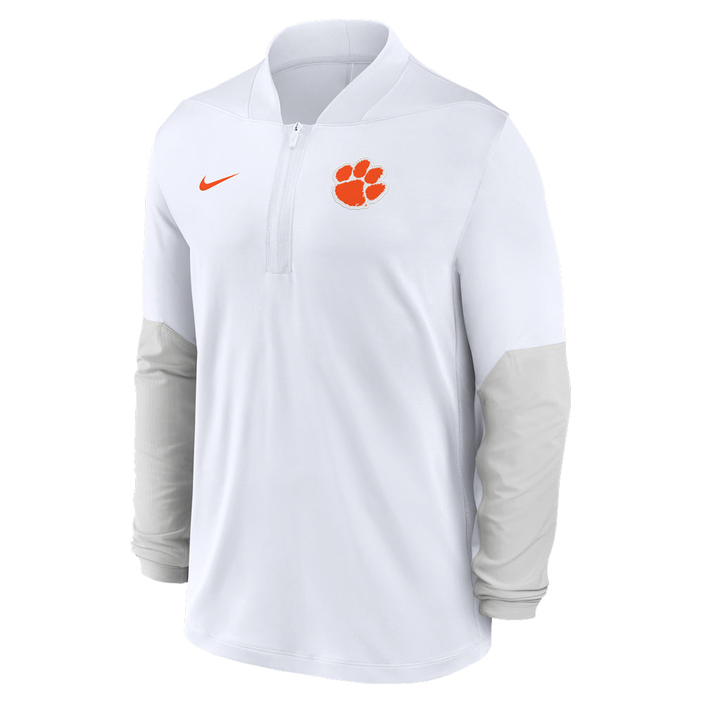 Clemson Nike Gameday Dri-FIT Half-Zip Top - WHITE