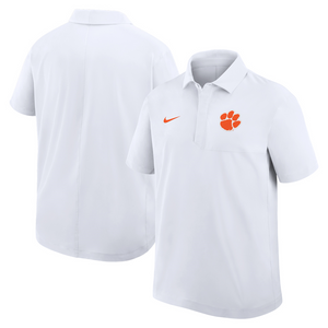 Clemson Nike Gameday Dri-FIT Woven Polo - WHITE