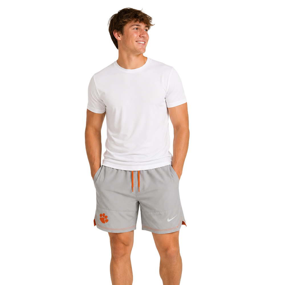 Clemson Nike Gameday Dri-FIT Woven Shorts - LT GREY