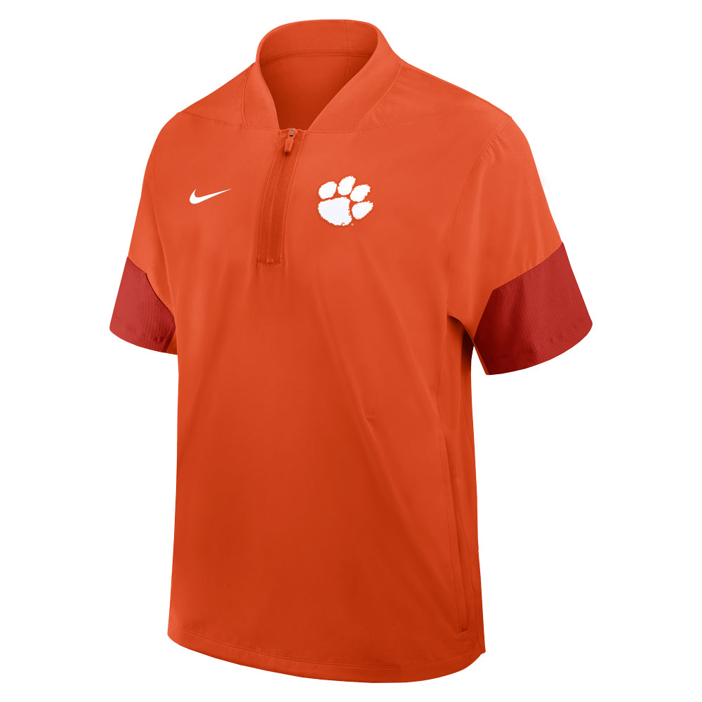 Clemson Nike Gameday Coaches Lightweight Short Sleeve Half-Zip Jacket