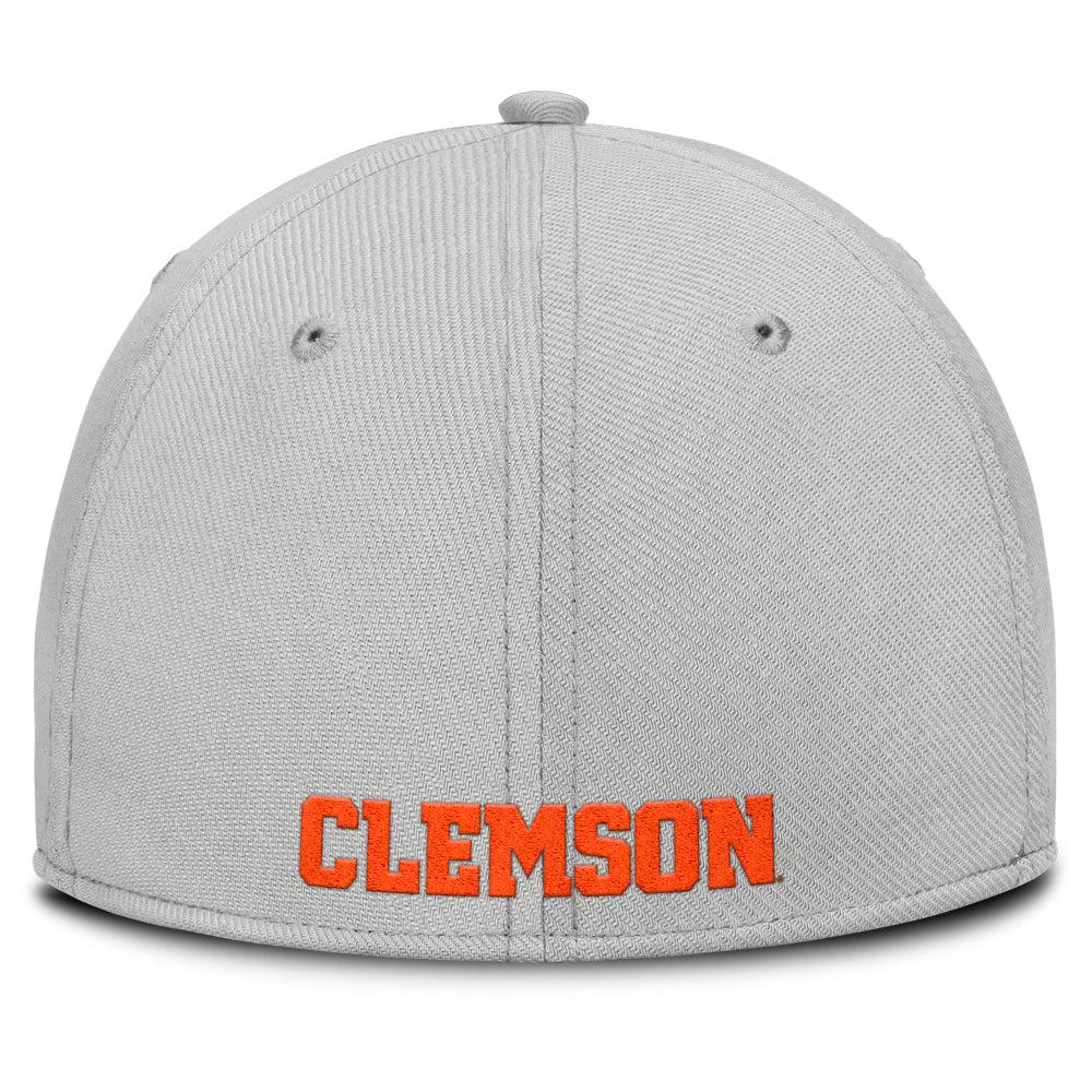 Clemson Nike Gameday Practice SwooshFlex Cap - LT GREY