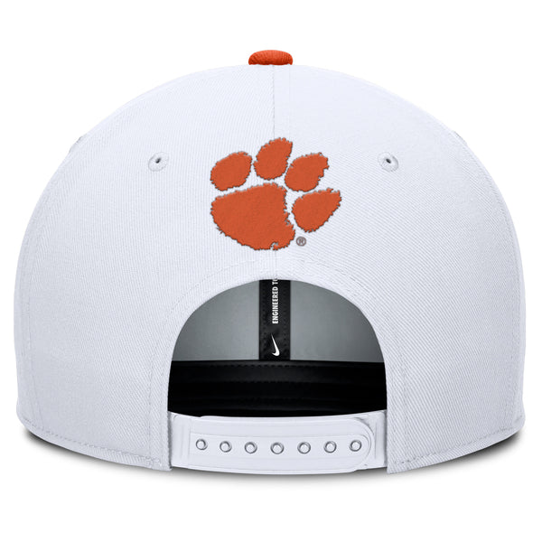 Clemson Nike Gameday Pro Snapback Cap - WHITE