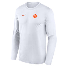 Clemson Nike Gameday Small Logo Legend Dri-FIT Long Sleeve Tee - WHITE