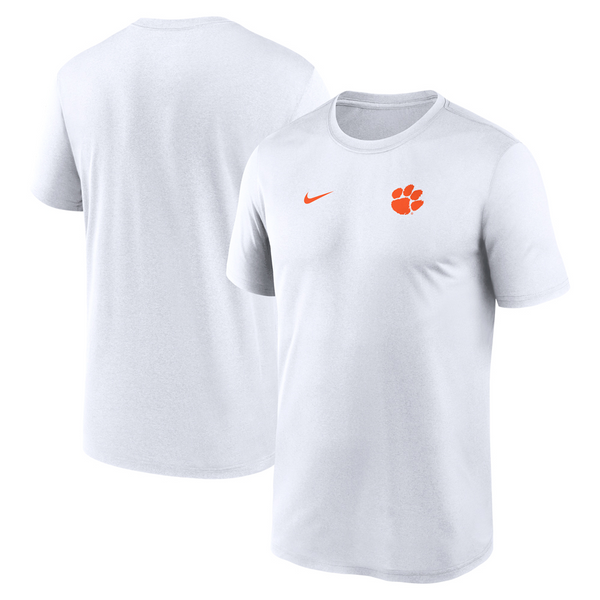 Clemson Nike Gameday Small Logo Legend Dri-FIT Tee - WHITE