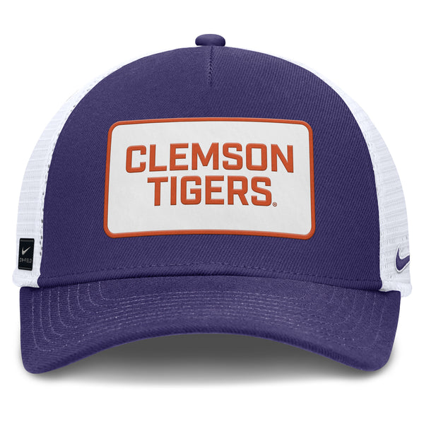Clemson Nike Gameday Structured Patch Trucker Cap - PURPLE