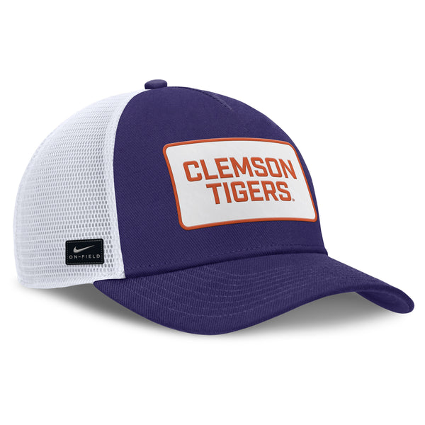 Clemson Nike Gameday Structured Patch Trucker Cap - PURPLE