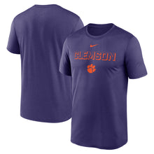 Clemson Nike Gameday Wordmark Legend Tee - PURPLE