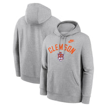 Clemson Nike Legacy Arch Club Hoodie - LT GREY