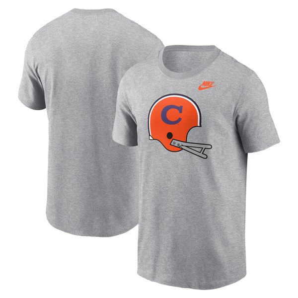 Clemson Nike Legacy Cotton Helmet Tee - MD GREY