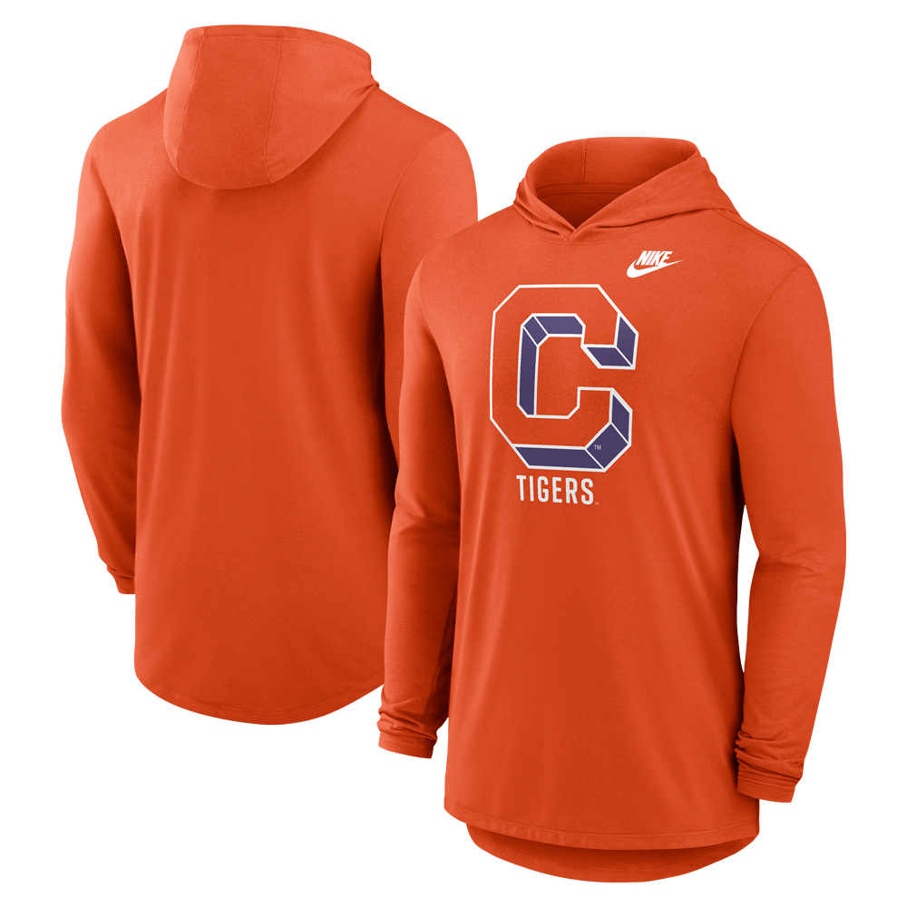 Clemson Nike Legacy Long Sleeve Hooded Tee