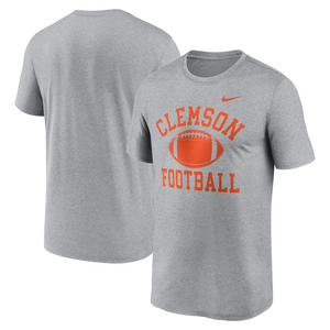 Clemson Nike Legend Arch Football Tee - MD GREY