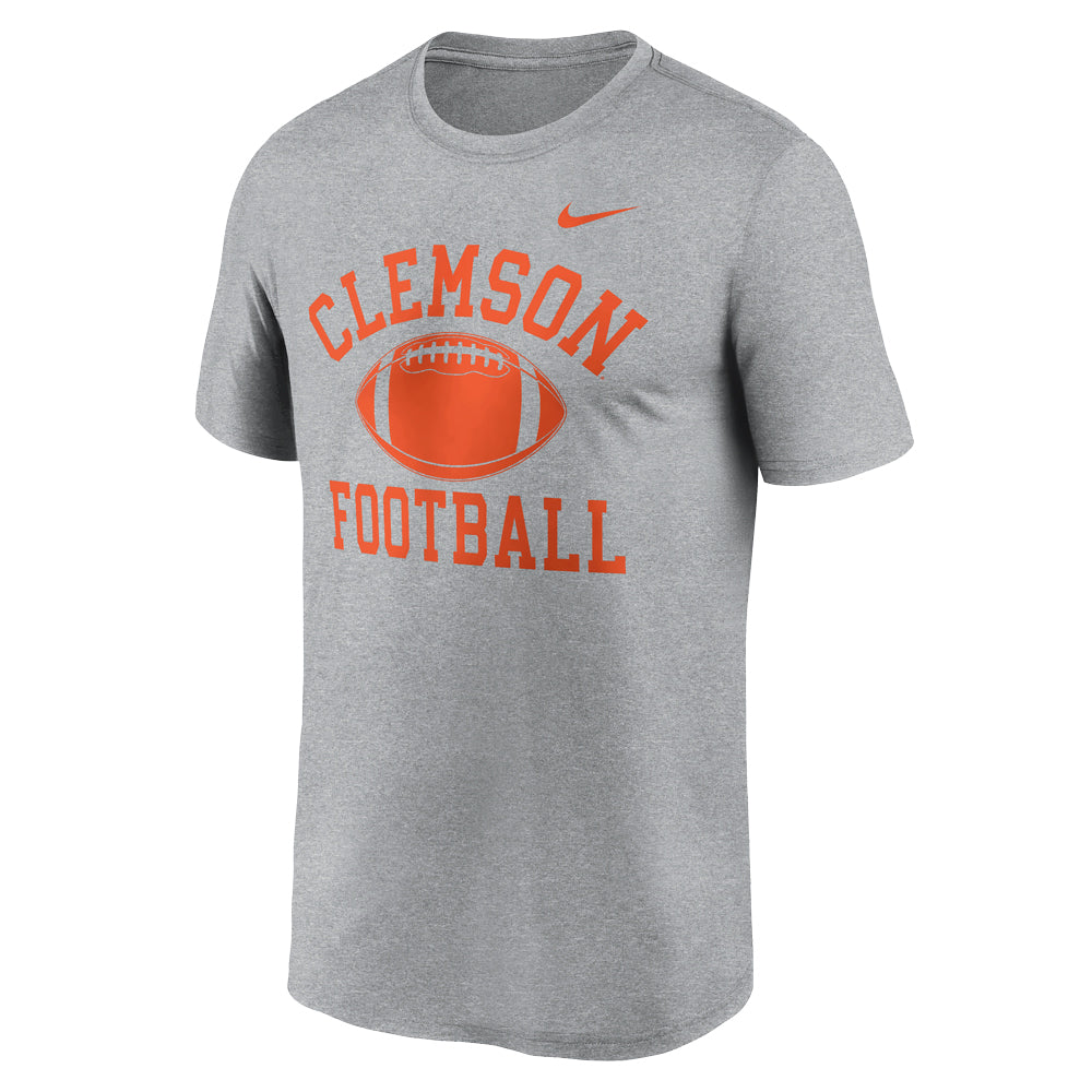Clemson Nike Legend Arch Football Tee - MD GREY