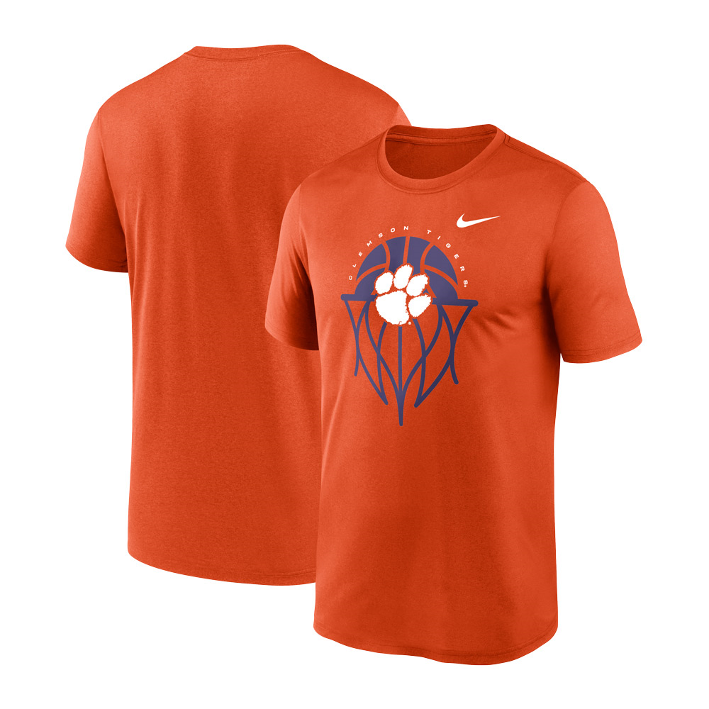 Clemson Nike Legend Basketball Net Tee - ORANGE