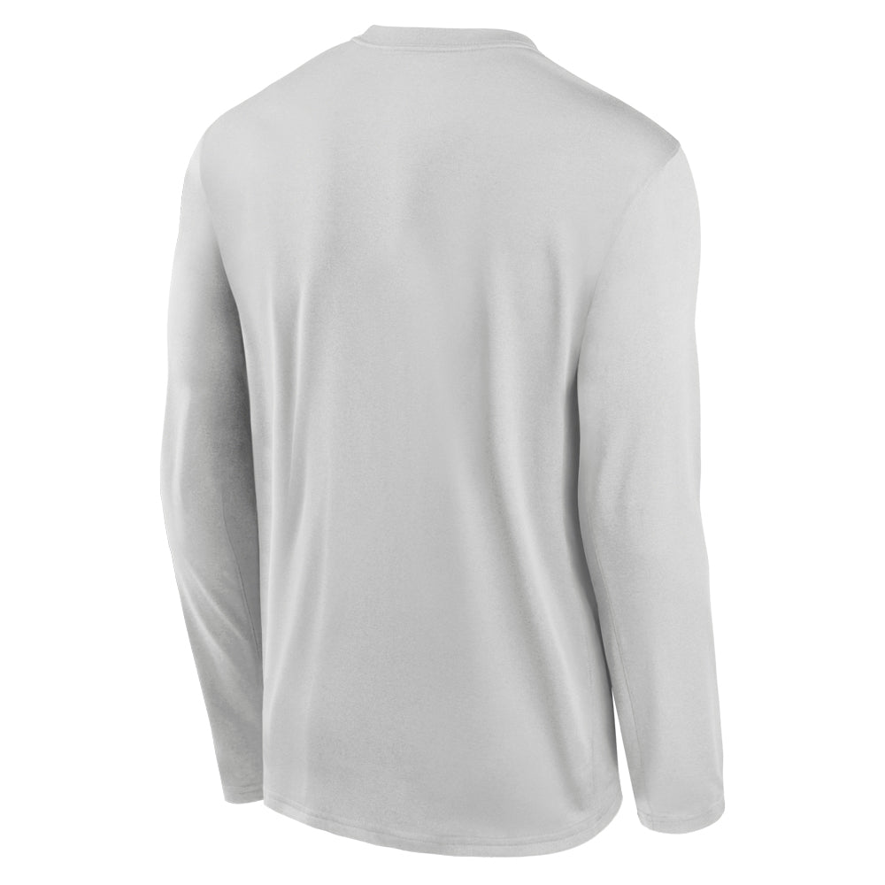 Clemson Nike Legend Long Sleeve Small Logo Tee - LT GREY