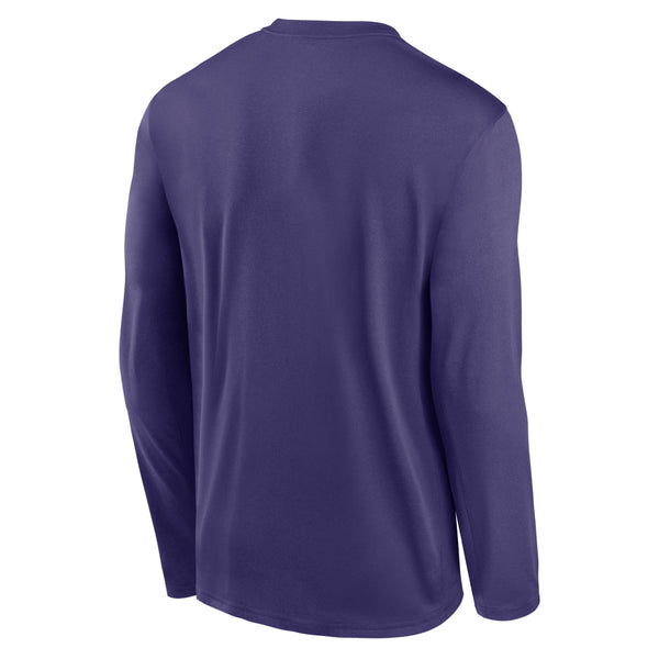 Clemson Nike Legend Long Sleeve Small Logo Tee - PURPLE