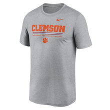 Clemson Nike Legend Stripe Stack Tee - MD GREY