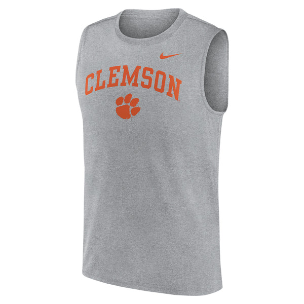 Clemson Nike Legend Tricode Tank - LT GREY