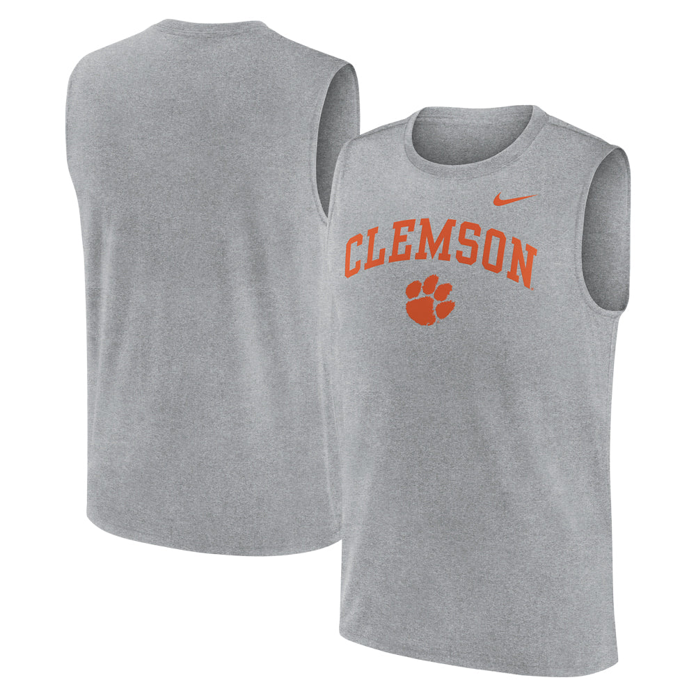 Clemson Nike Legend Tricode Tank - LT GREY