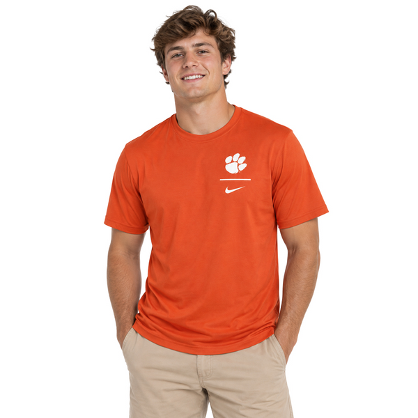 Clemson Nike Logo Stack Legend Tee - ORANGE
