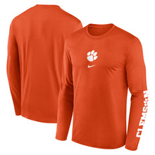 Clemson Nike Long Sleeve 2-Hit Legend Paw Tee - ORANGE