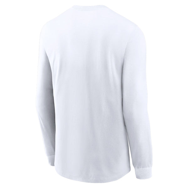 Clemson Nike Long Sleeve Cotton 2-Hit Death Valley Tee - WHITE