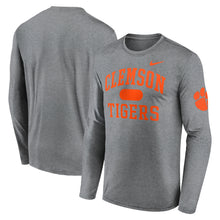 Clemson Nike Long Sleeve Legend Clemson Tigers Tee - MD GREY
