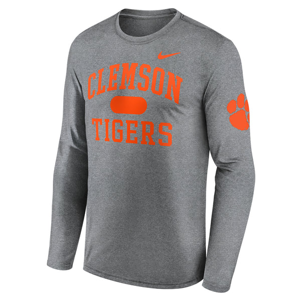 Clemson Nike Long Sleeve Legend Clemson Tigers Tee - MD GREY
