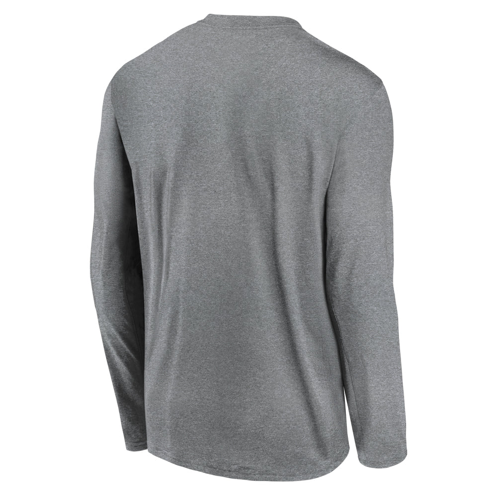 Clemson Nike Long Sleeve Legend Practice Tee - MD GREY