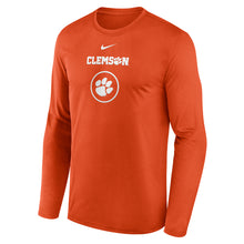 Clemson Nike Long Sleeve Legend Practice Tee - ORANGE