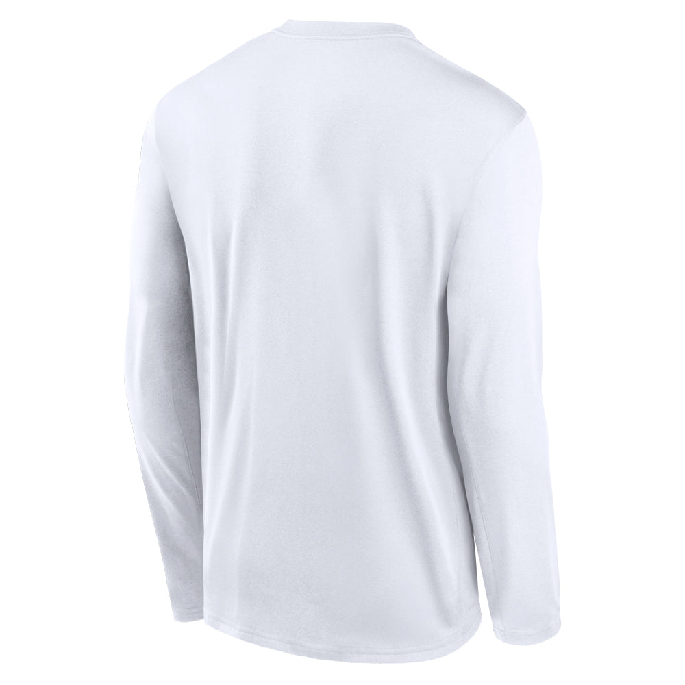 Clemson Nike Long Sleeve Legend Practice Tee - WHITE