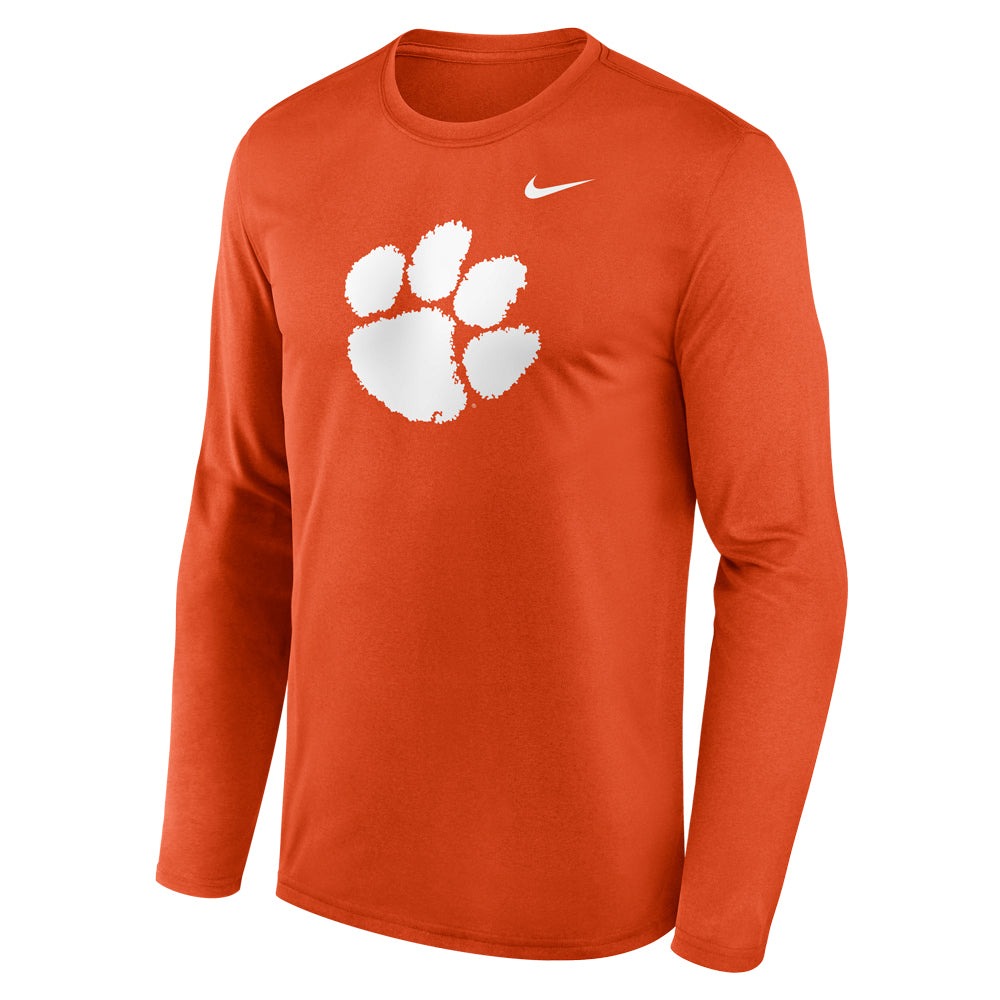Clemson Nike Long Sleeve Paw Legend Tee - ORANGE