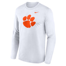 Clemson Nike Long Sleeve Paw Legend Tee - WHITE