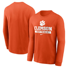 Clemson Nike Long Sleeve Softball Cotton Tee