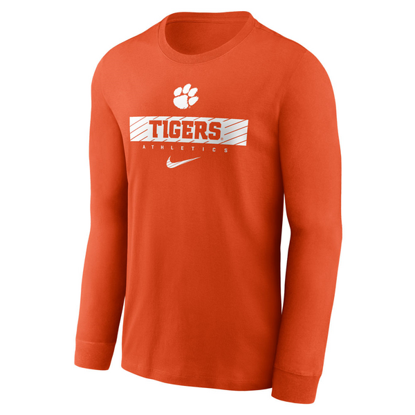 Clemson Nike Long Sleeve Team Issue Tee - ORANGE